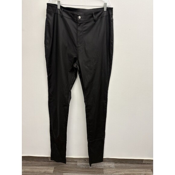SHEIN Curve Women’s Pant Faux Leather Stretch Black Plus 4XL Skinny Leg - Picture 2 of 12